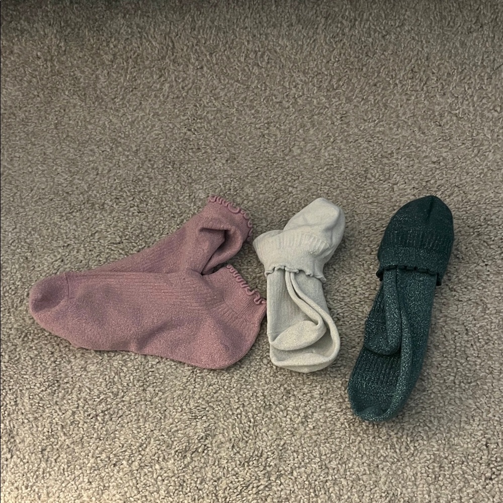Assorted Sparkle Color Socks Set